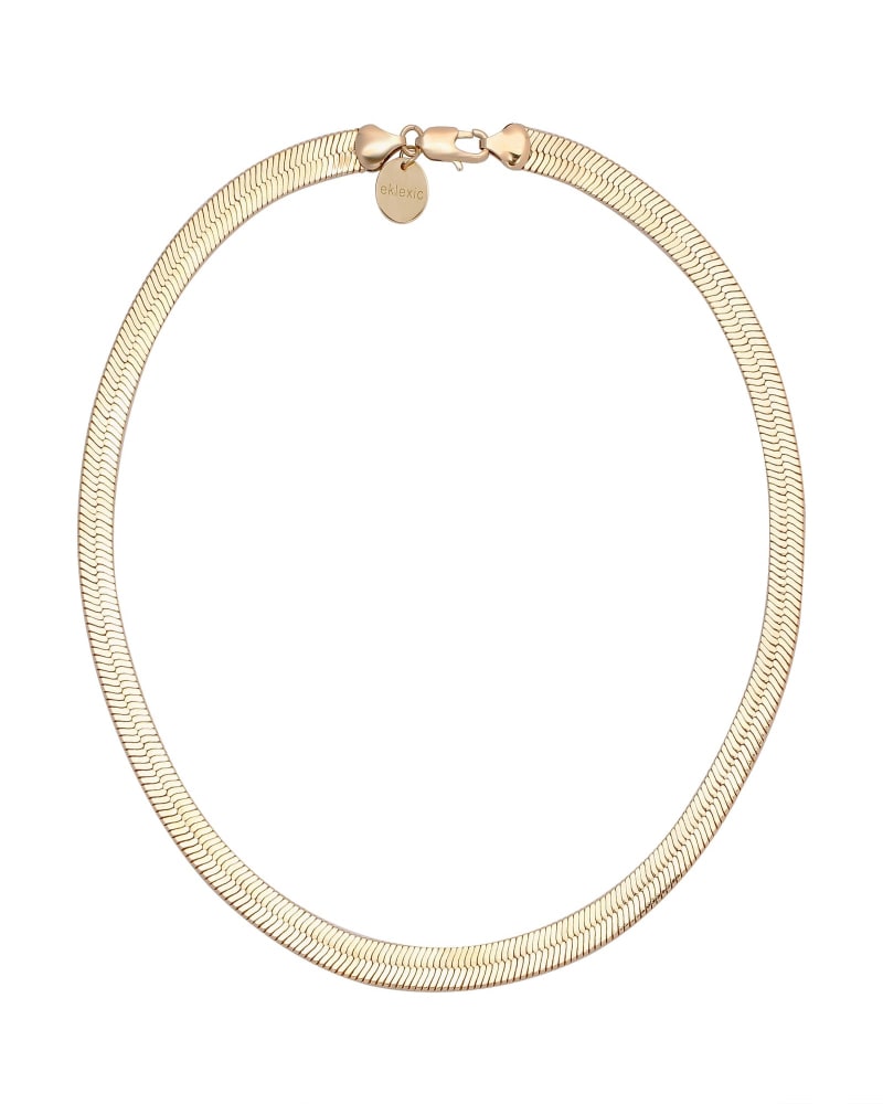 Front of a size 8" 3mm Viper Chain Bracelet 8" Gold in Silver by Eklexic. | dia_product_style_image_id:282643